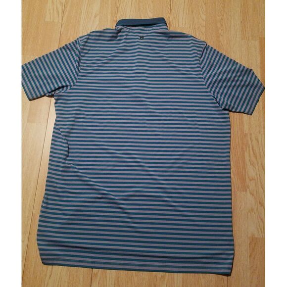 Greyson  1/4 Button‎ Mens XL Striped Golf Polo Shirt  Wolf Harrison Lake CC - Picture 5 of 7